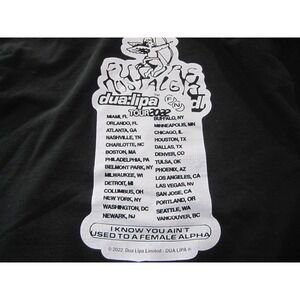 Dua Lipa Future Nostalgia Unisex Hoodie 2XL XXL Tour 2022 Black